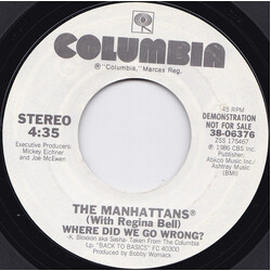 Manhattans / Regina Belle Where Did We Go Wrong? USED VINYL 7INCH SINGLE PROMO