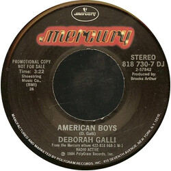 Deborah Galli American Boys USED VINYL 7INCH 45 RPM PROMO
