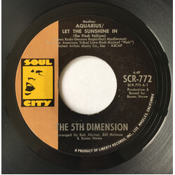 The Fifth Dimension Aquarius / Let The Sunshine In (The Flesh Failures) USED VINYL 7INCH 45 RPM STYRENE