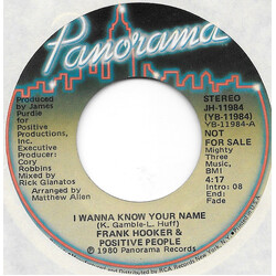 Frank Hooker & Positive People I Wanna Know Your Name USED VINYL 7INCH 45 RPM SINGLE PROMO