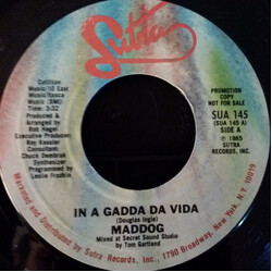 Maddog (5) In Da Gadda Da Vida USED VINYL 7INCH 45 RPM SINGLE PROMO