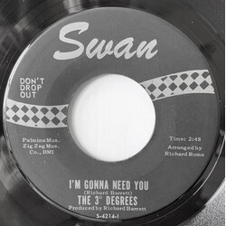 The Three Degrees I'm Gonna Need You / Just Right For Love USED VINYL 7INCH 45 RPM SINGLE