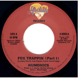 Numonics Fox Trappin (Part I) / (Part II) USED VINYL 7INCH 45 RPM