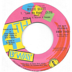 Millie Scott Love Me Right USED VINYL 7INCH 45 RPM PROMO