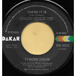 Tyrone Davis There It Is USED VINYL 7INCH SINGLE 45 RPM