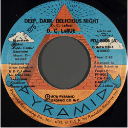 D.C. LaRue Deep, Dark, Delicious Night USED VINYL 7INCH 45 RPM PROMO STEREO
