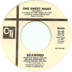 Seawind One Sweet Night USED VINYL 7INCH 45 RPM PROMO
