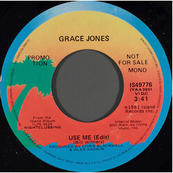 Grace Jones Use Me (Edit) USED VINYL 7INCH 45 RPM SINGLE PROMO STEREO MONO