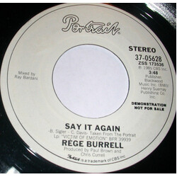 Rege Burrell Say It Again USED VINYL 7INCH 45 RPM PROMO