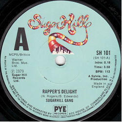 Sugarhill Gang Rapper's Delight USED VINYL 7INCH 45 RPM SINGLE