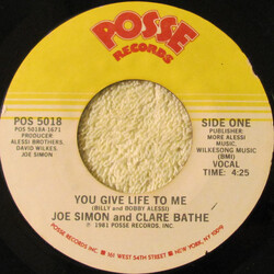 Joe Simon / Clare Bathé You Give Life To Me USED VINYL 7INCH 45 RPM STEREO