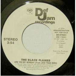 The Black Flames Are You My Woman? (From Less Than Zero) USED VINYL 7INCH 45 RPM SINGLE PROMO