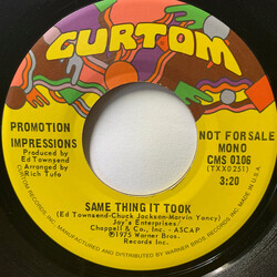 The Impressions Same Thing It Took USED VINYL 7INCH 45 RPM PROMO STEREO MONO