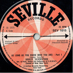 Dooley Silverspoon As Long As You Know (Who You Are) USED VINYL 7INCH 45 RPM