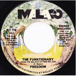 Freedom (2) The Funktionary USED VINYL 7INCH 45 RPM PROMO STYRENE STEREO