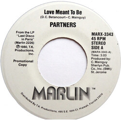 Partners Love Meant To Be / Green Eyes USED VINYL 7INCH 45 RPM PROMO