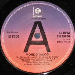 El Coco Mondo Disco USED VINYL 7INCH 45 RPM PROMO