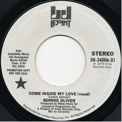 Bonnie Oliver Come Inside My Love USED VINYL 7INCH 45 RPM SINGLE PROMO STEREO