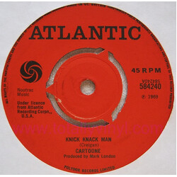 Cartoone Knick Knack Man USED VINYL 7INCH 45 RPM SINGLE