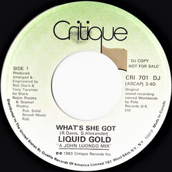 Liquid Gold What's She Got USED VINYL 7INCH 45 RPM SINGLE PROMO
