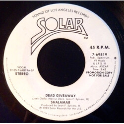 Shalamar Dead Giveaway USED VINYL 7INCH 45 RPM SINGLE PROMO STEREO