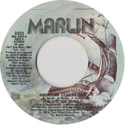 The Ritchie Family American Generation USED VINYL 7INCH 45 RPM SINGLE STYRENE STEREO
