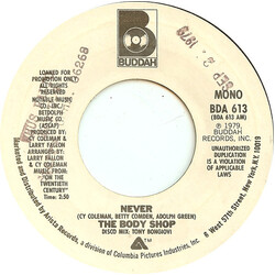 The Body Shop Never USED VINYL 7INCH 45 RPM PROMO STYRENE STEREO MONO