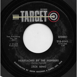 Jack Reno Heartaches By The Numbers USED VINYL 7INCH 45 RPM SINGLE