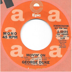 George Duke Movin' On USED VINYL 7INCH 45 RPM PROMO STEREO MONO