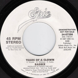 Bassix Tears Of A Clown USED VINYL 7INCH 45 RPM PROMO STYRENE STEREO