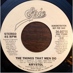 Krystol The Things That Men Do USED VINYL 7INCH 45 RPM PROMO