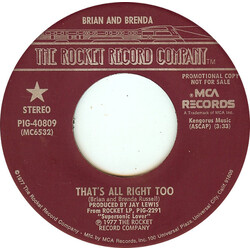 Brian & Brenda Russell That's All Right Too USED VINYL 7INCH 45 RPM PROMO