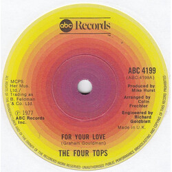 Four Tops For Your Love USED VINYL 7INCH 45 RPM SINGLE
