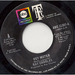 Ray Charles Hey Mister USED VINYL 7INCH 45 RPM STYRENE
