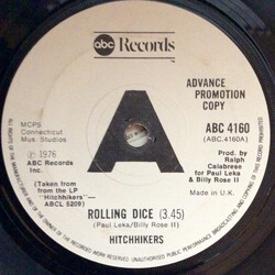 The Hitchhikers Rolling Dice USED VINYL 7INCH 45 RPM PROMO