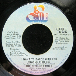 The Ritchie Family I Want To Dance With You (Dance With Me) / Lady Champagne USED VINYL 7INCH 45 RPM SINGLE
