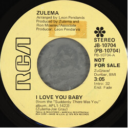 Zulema I Love You Baby USED VINYL 7INCH 45 RPM PROMO STEREO