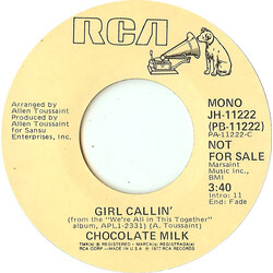 Chocolate Milk (2) Girl Callin' USED VINYL 7INCH 45 RPM PROMO