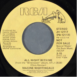 Maxine Nightingale All Night With Me USED VINYL 7INCH 45 RPM SINGLE PROMO STYRENE STEREO MONO
