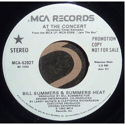 Bill Summers & Summers Heat At The Concert USED VINYL 7INCH 45 RPM PROMO