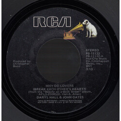 Daryl Hall & John Oates Why Do Lovers (Break Each Other's Heart?) USED VINYL 7INCH 45 RPM STYRENE