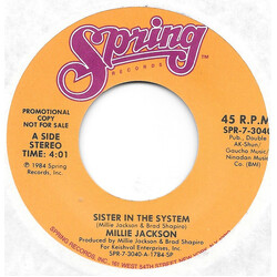Millie Jackson Sister In The System USED VINYL 7INCH 45 RPM PROMO