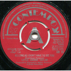 Little Johnny Taylor As Long As I Don't Have To See You USED VINYL 7INCH PROMO
