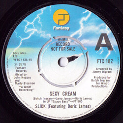 Slick (2) Sexy Cream USED VINYL 7INCH 45 RPM SINGLE PROMO
