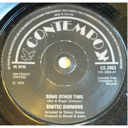 Walter "Simtec" Simmons Some Other Time USED VINYL 7INCH 45 RPM