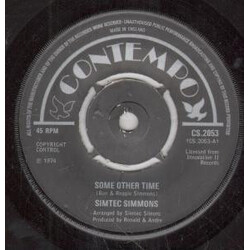Walter "Simtec" Simmons Some Other Time USED VINYL 7INCH