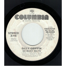 Billy Griffin So Many Ways / So Many Ways USED VINYL 7INCH 45 RPM SINGLE PROMO STEREO