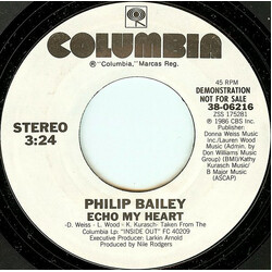Philip Bailey Echo My Heart USED VINYL 7INCH PROMO 45 RPM