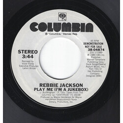Rebbie Jackson Play Me (I'm A Jukebox) USED VINYL 7INCH 45 RPM SINGLE PROMO