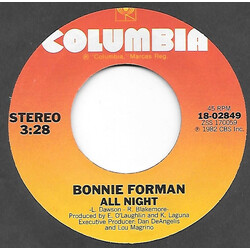 Bonnie Forman All Night USED VINYL 7INCH 45 RPM